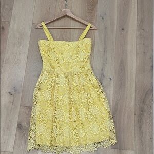 Aqua Kids Yellow Floral Lace Dress